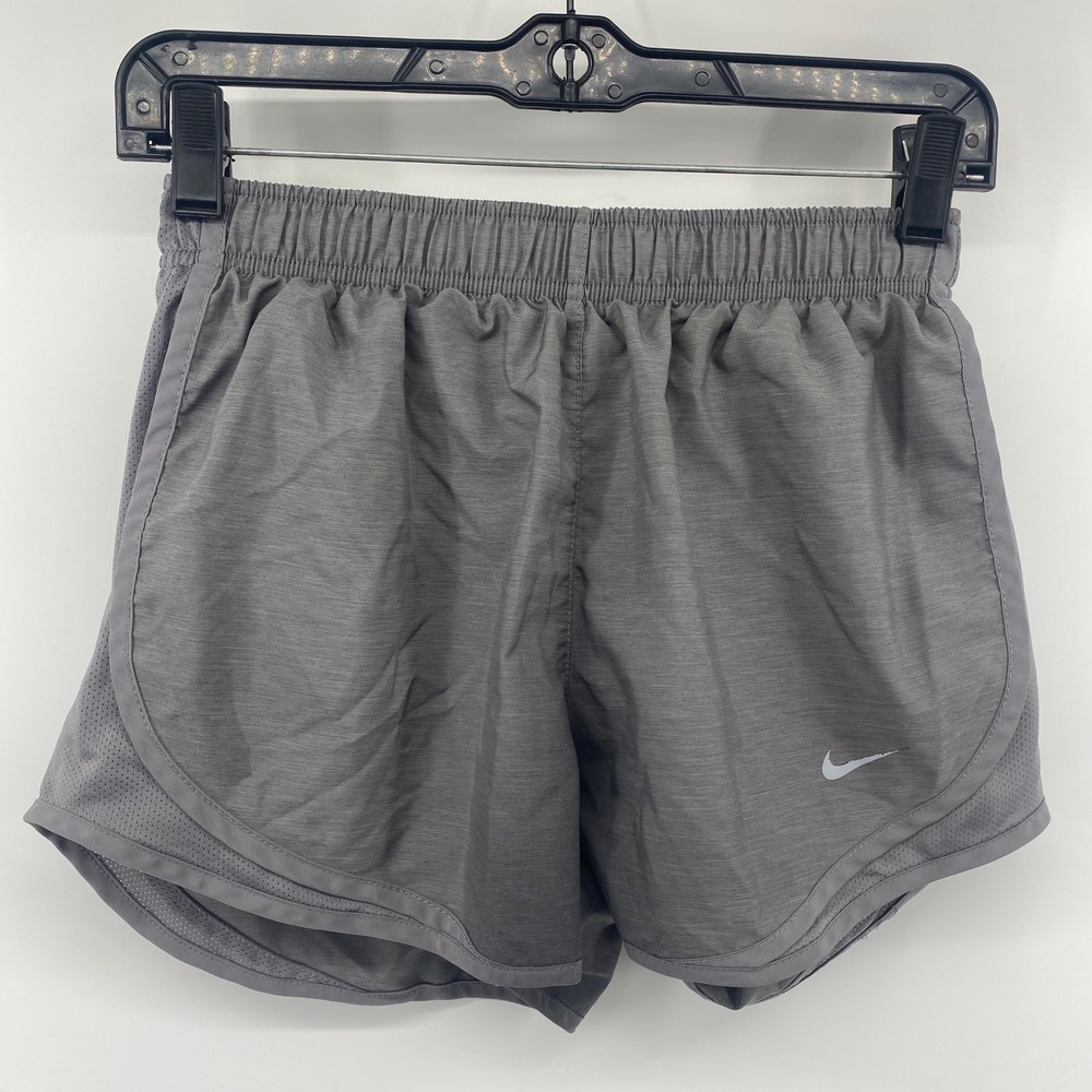 Nike Running Shorts Womens Small Gray Dri-FIT Tempo Mesh Athletic Gym Workout